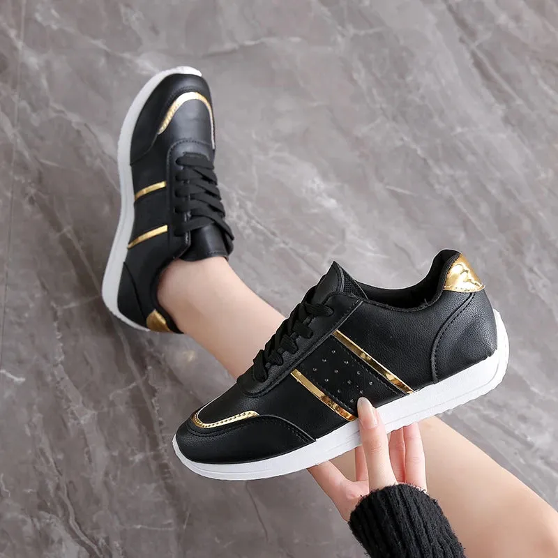 2024 Women Wedges Sneakers Lace Up Breathable Sports Shoes Casual Platform Shoes Female Footwear Ladies Designer Shoes Mujer