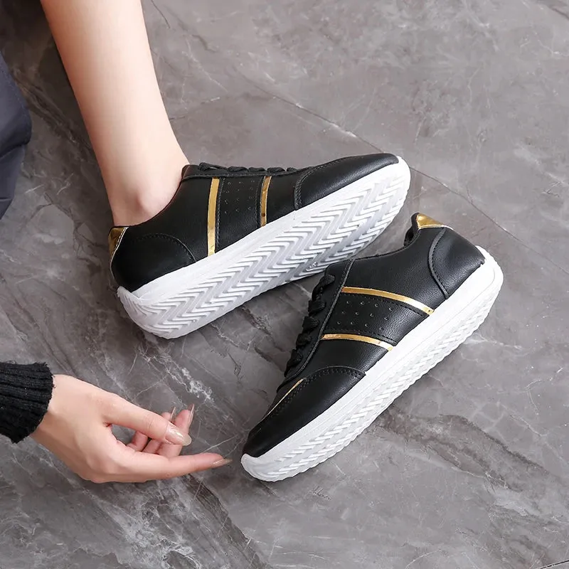 2024 Women Wedges Sneakers Lace Up Breathable Sports Shoes Casual Platform Shoes Female Footwear Ladies Designer Shoes Mujer