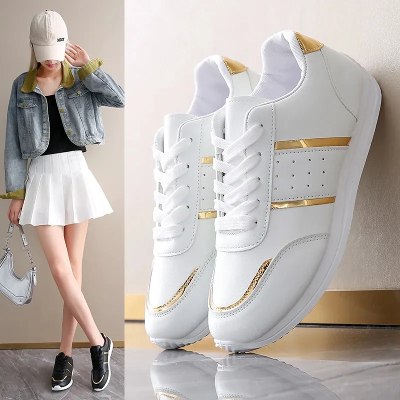 2024 Women Wedges Sneakers Lace Up Breathable Sports Shoes Casual Platform Shoes Female Footwear Ladies Designer Shoes Mujer
