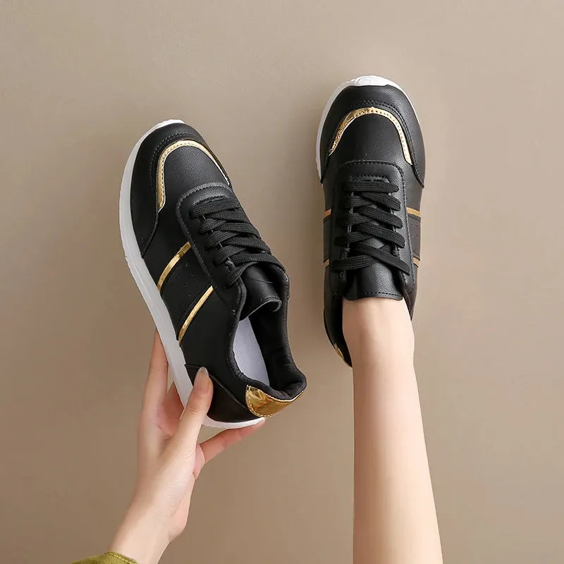 2024 Women Wedges Sneakers Lace Up Breathable Sports Shoes Casual Platform Shoes Female Footwear Ladies Designer Shoes Mujer