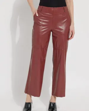 Aimee Vegan Leather Pant In Auburn | Auburn