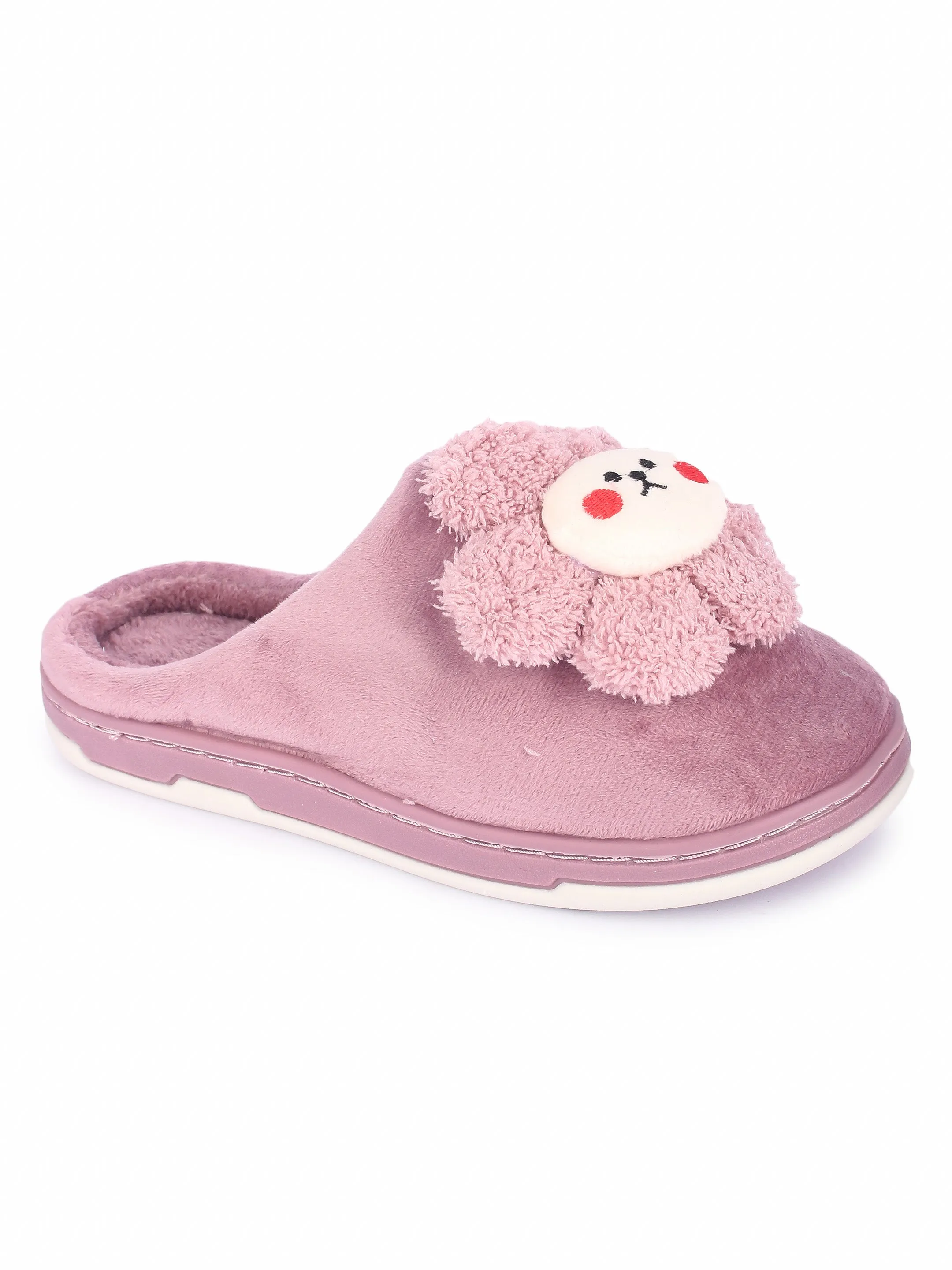 Brauch Women's Purple Sunflower Fur Winter Slippers