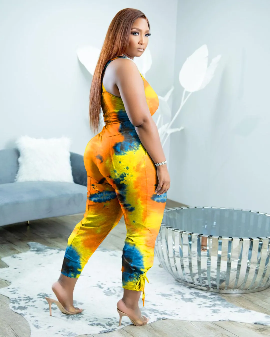 Casual Women Tie Dye Set 2 Piece Set