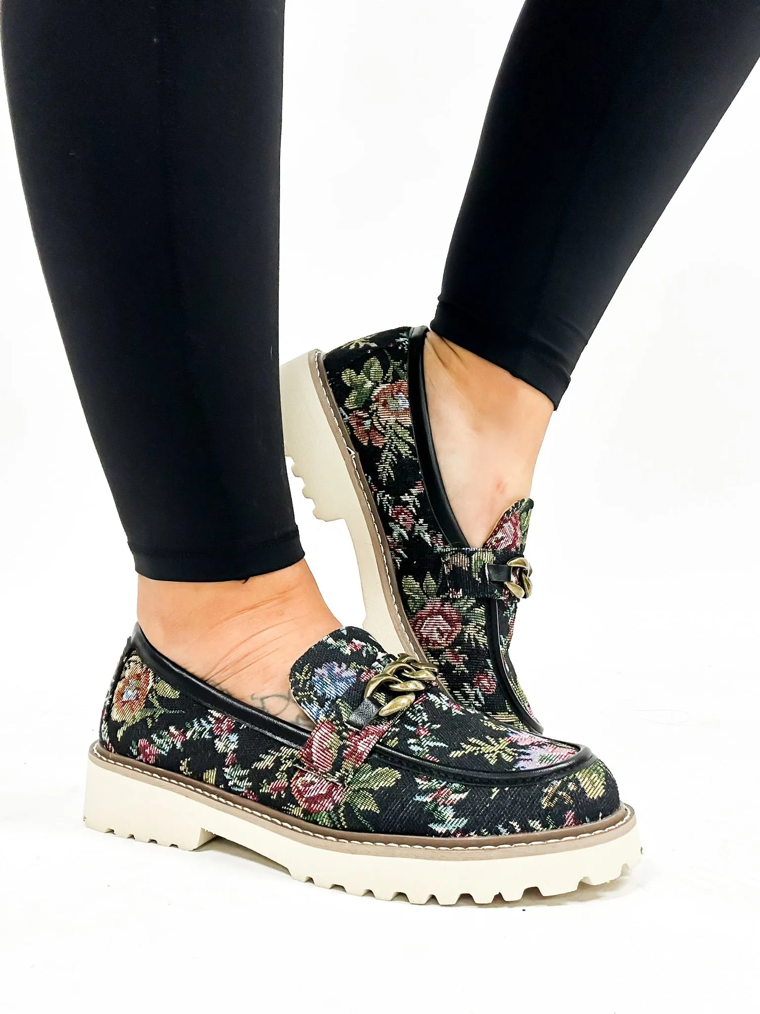Corky's Black Brocade Floral Literally Shoes FINAL SALE