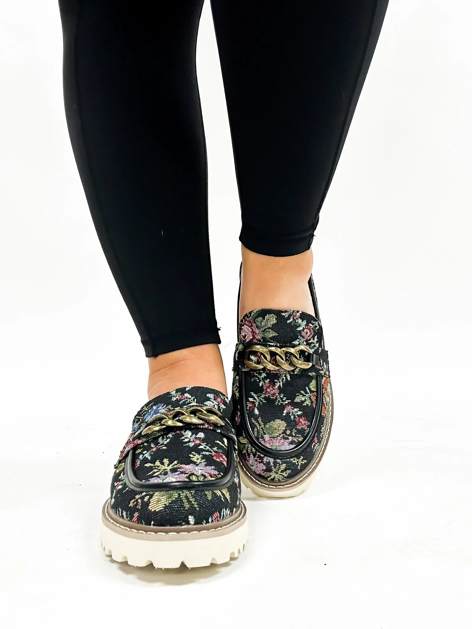 Corky's Black Brocade Floral Literally Shoes FINAL SALE
