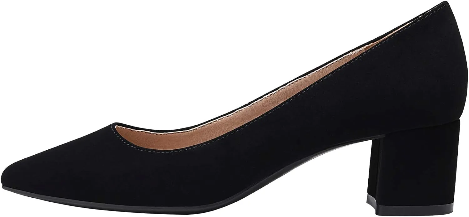 DREAM PAIRS Womens Chunky Low Block Heels Closed Toe Dress Pumps Shoes