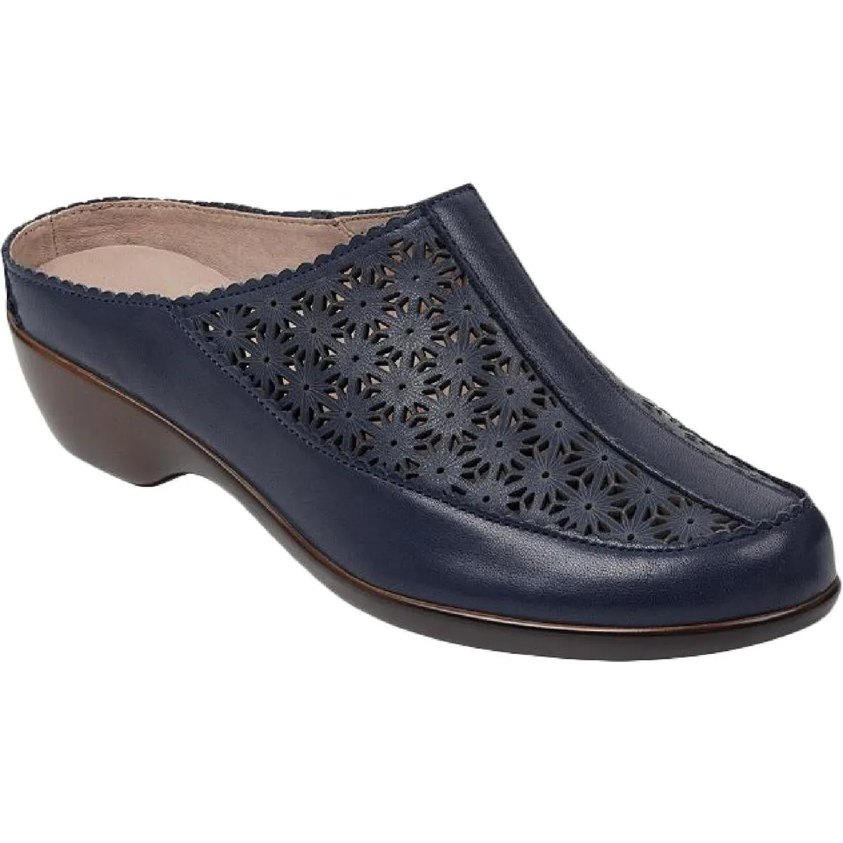 Easy Spirit Womens Dusk Leather Slip On Mules