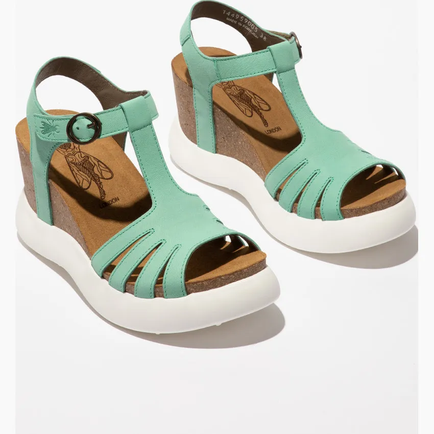 Fly London Women's GAIT959FLY T-Strap Sandals Spearmint Green