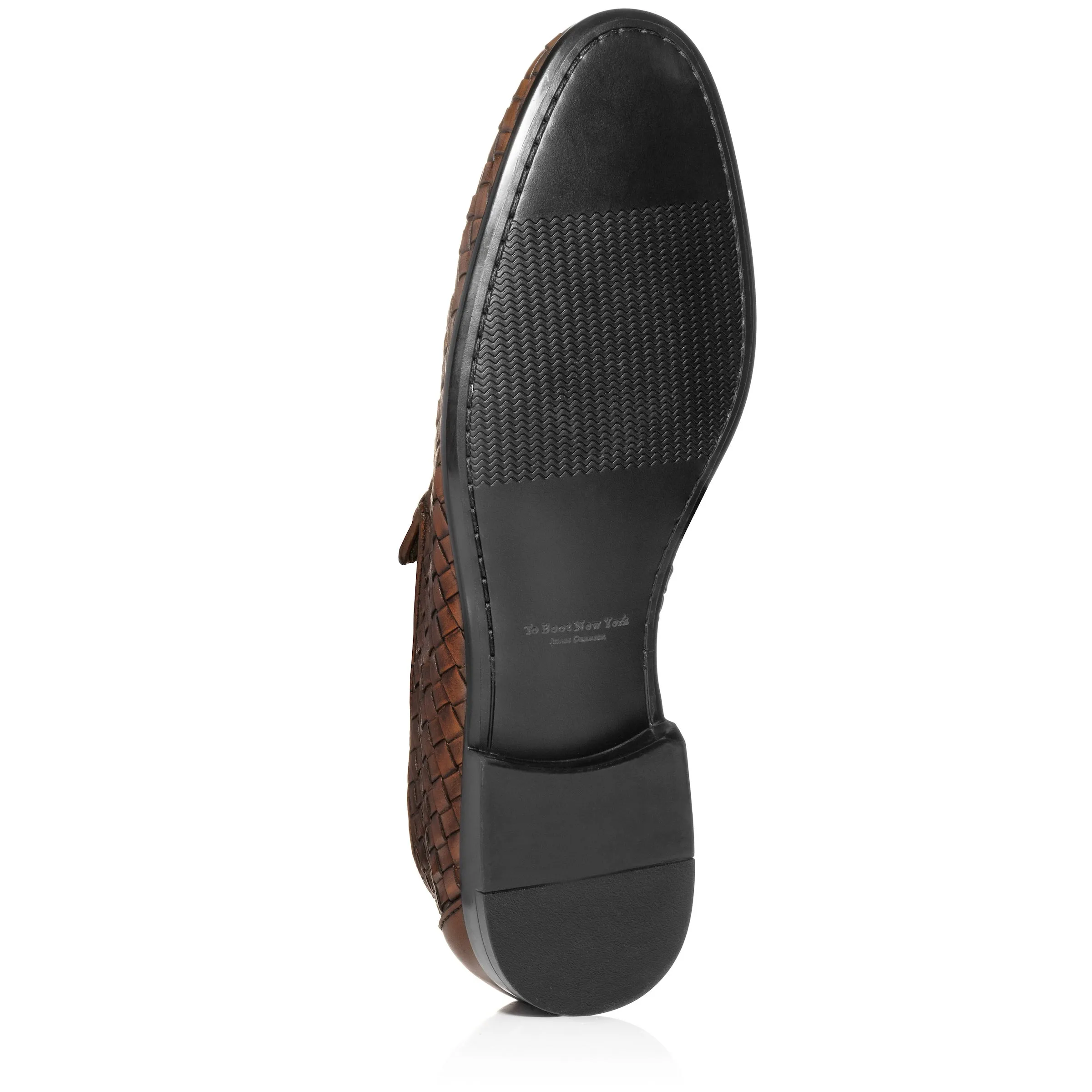 Foley Cognac Hand Woven Intrecciato Slip On