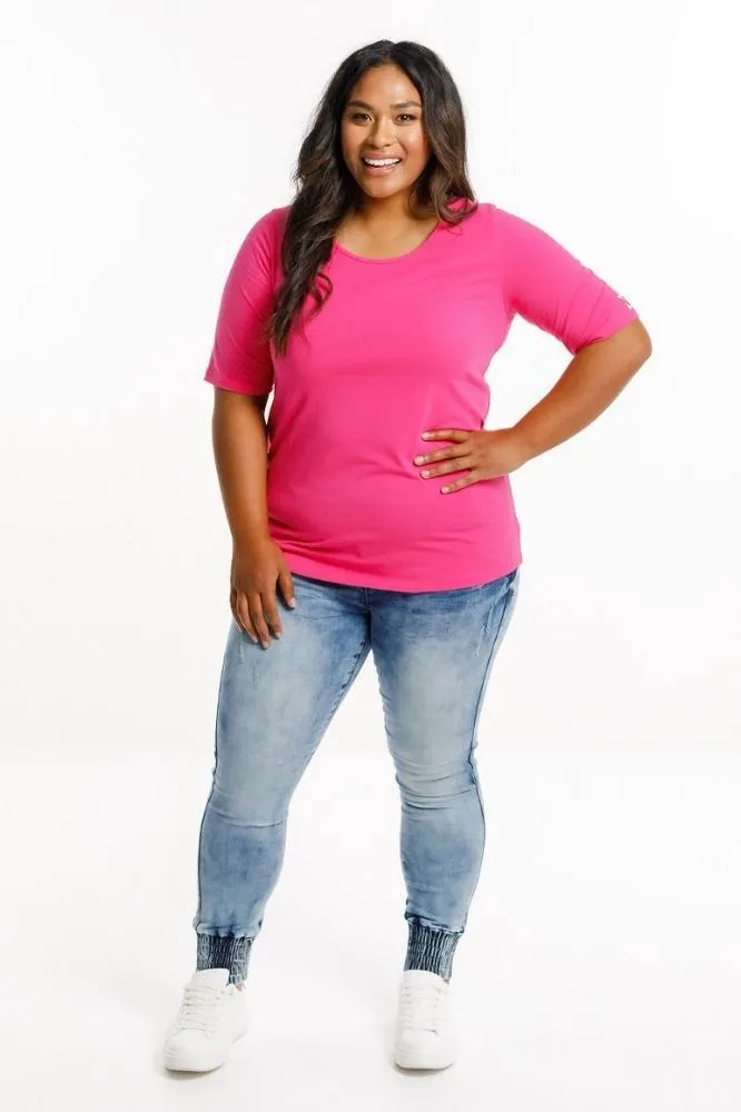 Homelee Long Tee Raspberry Pink