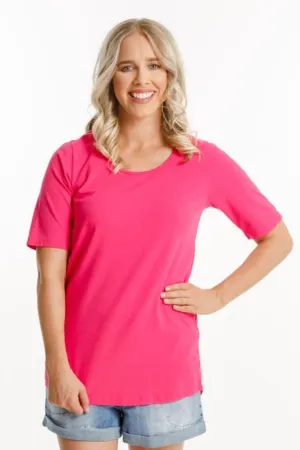 Homelee Long Tee Raspberry Pink