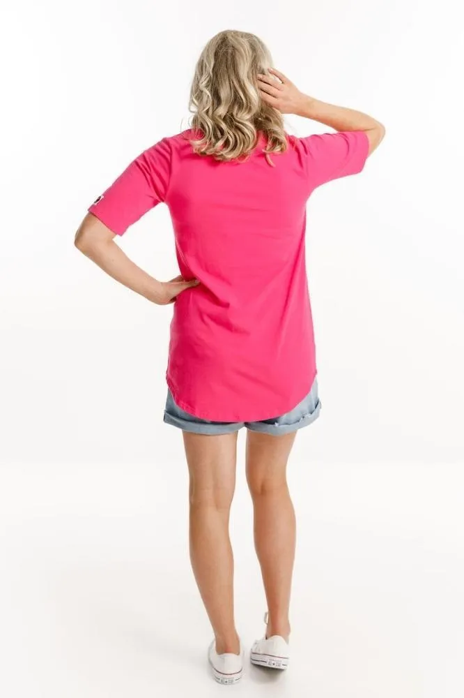 Homelee Long Tee Raspberry Pink