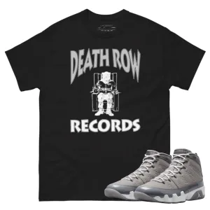 Jordan 9 Cool Grey Da Row black t-shirt