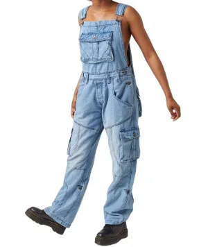 Mens Denim Jumpsuit Stonewash Blue Dungarees Bib Pants Overalls Bib And Brace Coveralls Jeans Trousers