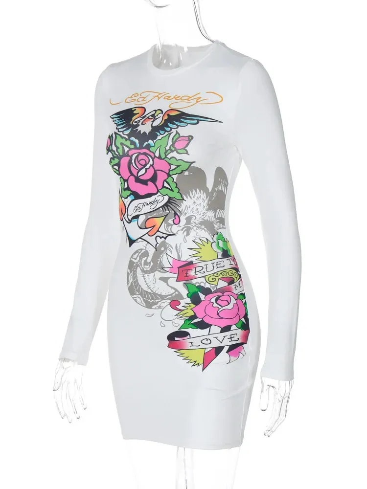 One True Love Long Sleeve Mini Dress