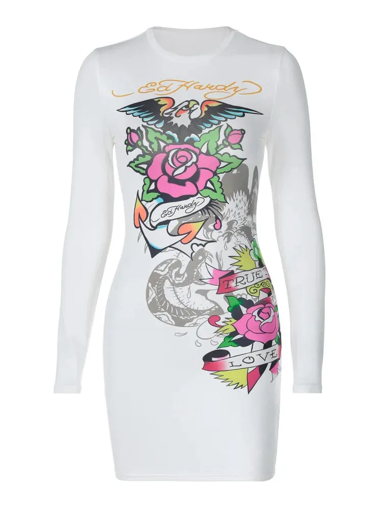 One True Love Long Sleeve Mini Dress