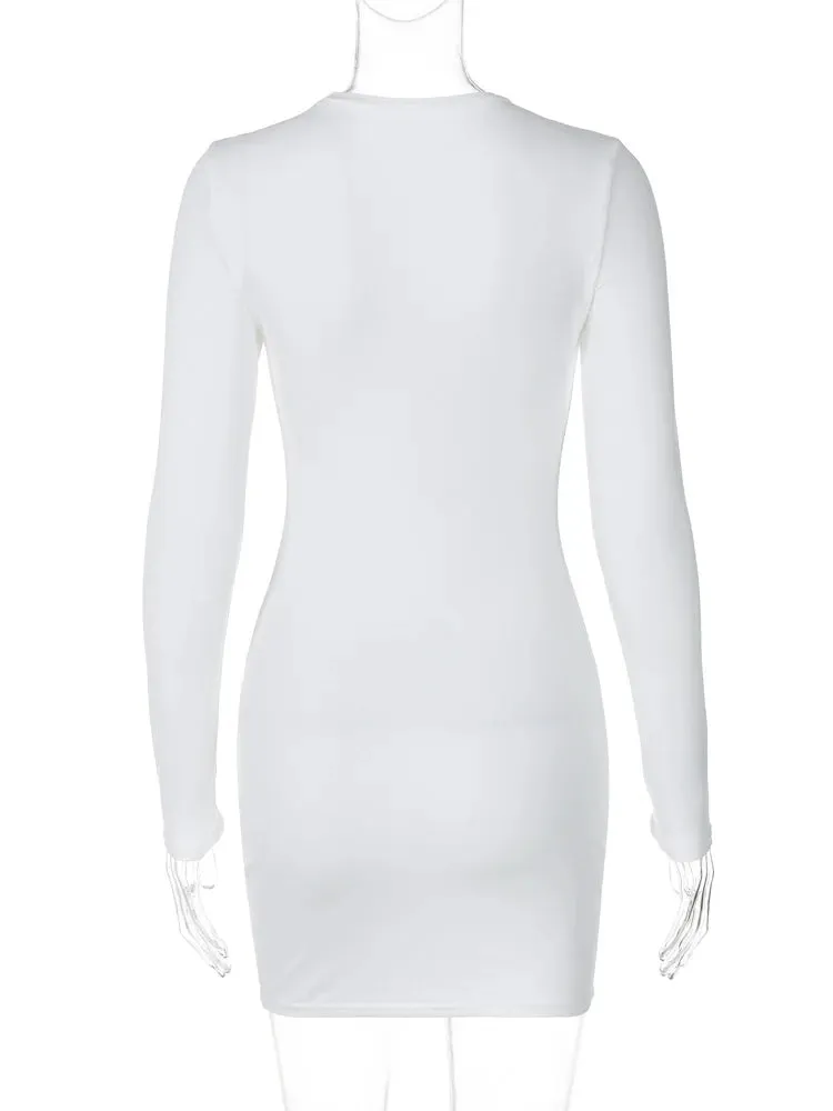 One True Love Long Sleeve Mini Dress