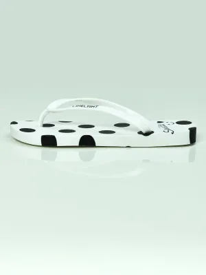 Polka Dot Printed Flop Flops