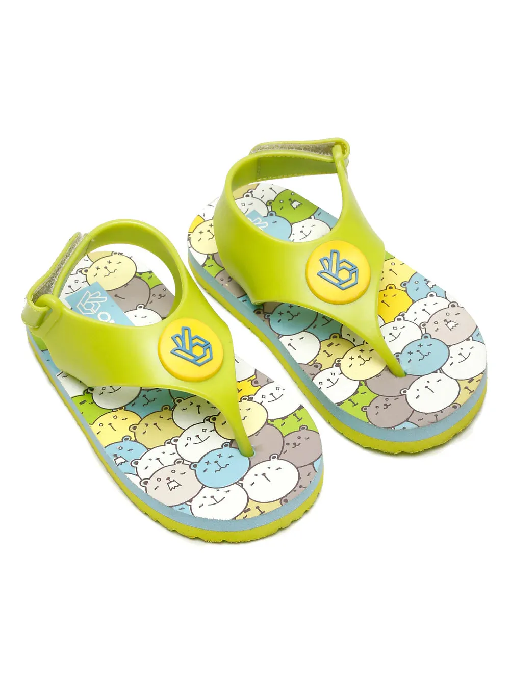 Premium Pumpkin Candy Flip-flops - Lime Green (Boys)
