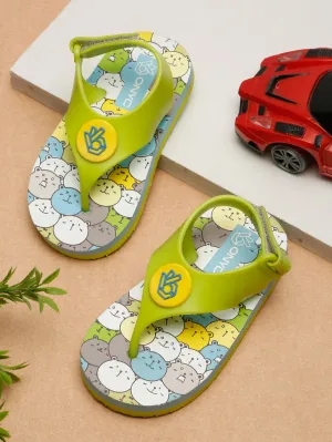 Premium Pumpkin Candy Flip-flops - Lime Green (Boys)