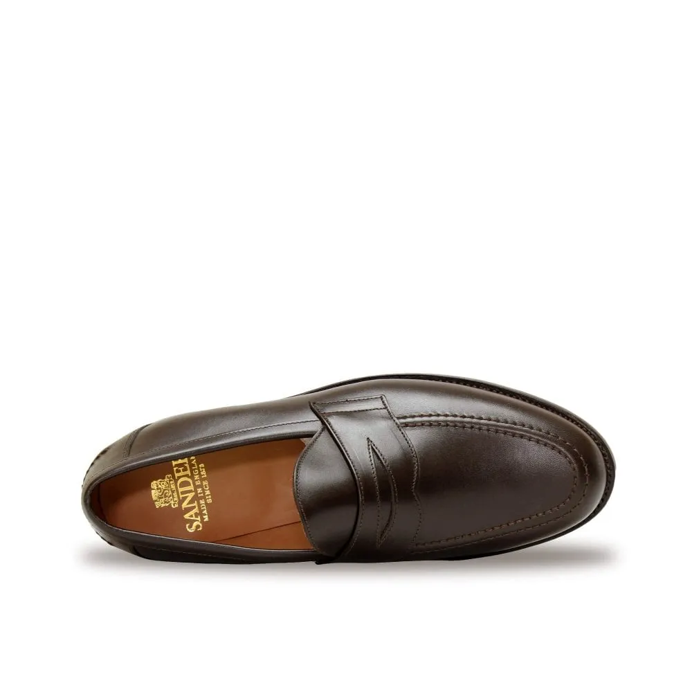 Sanders & Sanders Aldwych Dk.Brown Leather Penny Loafers