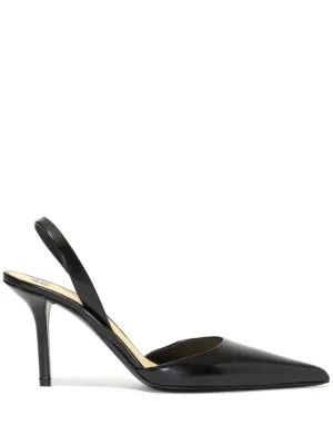 Slash Slingback Pumps in Spazzolato Leather