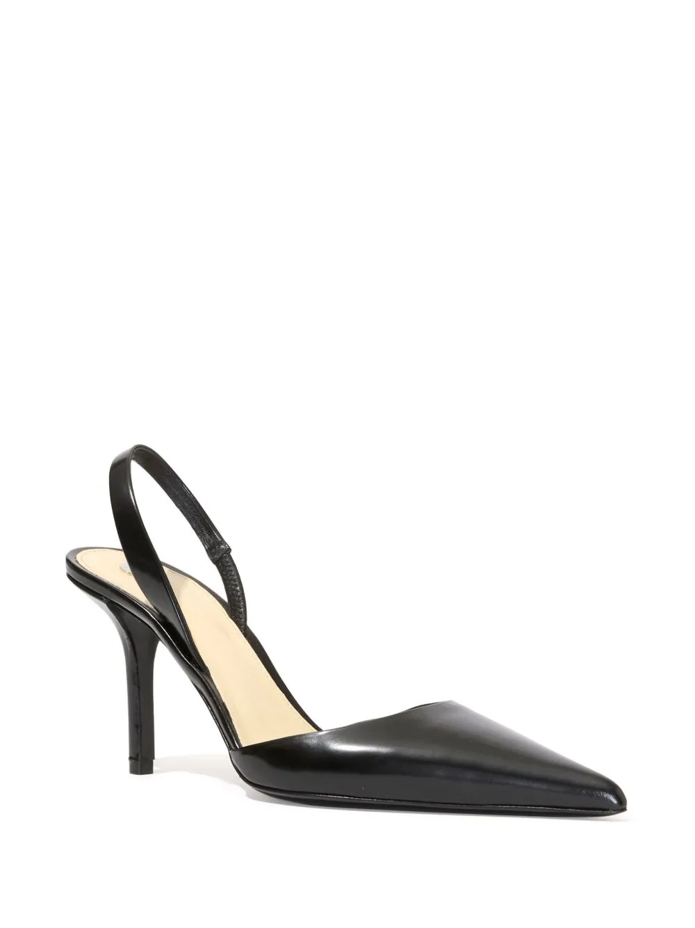 Slash Slingback Pumps in Spazzolato Leather