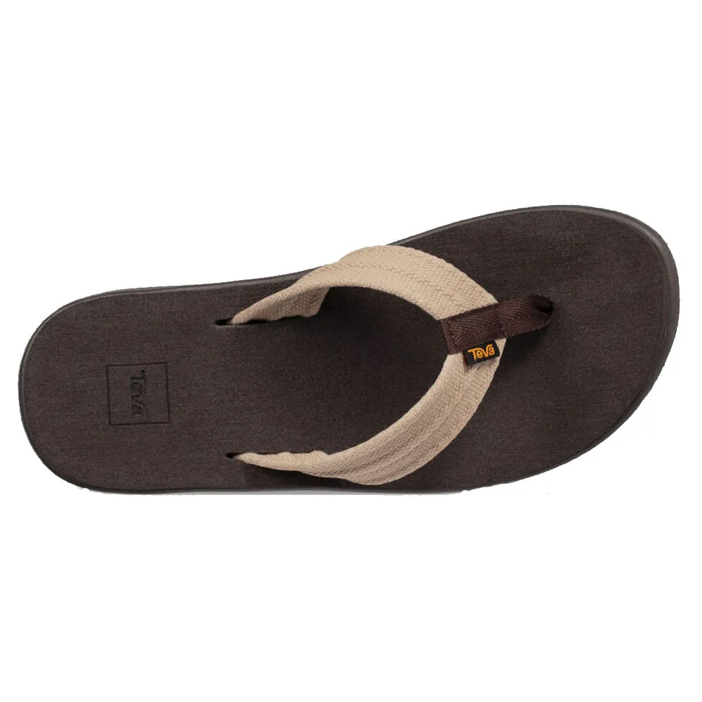 Teva Voya Canvas Dune Mens Flip Flops