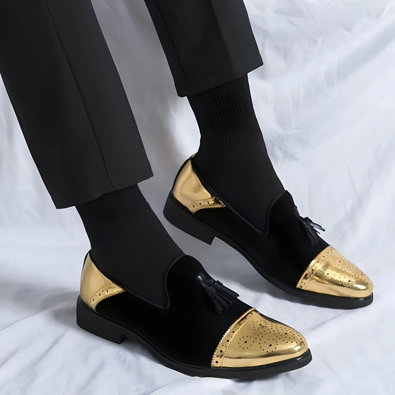 The Andreas Suede Gold Toe Tassel Loafers - Multiple Colors
