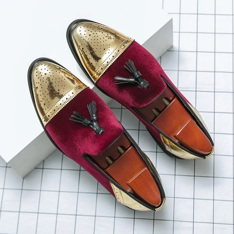 The Andreas Suede Gold Toe Tassel Loafers - Multiple Colors