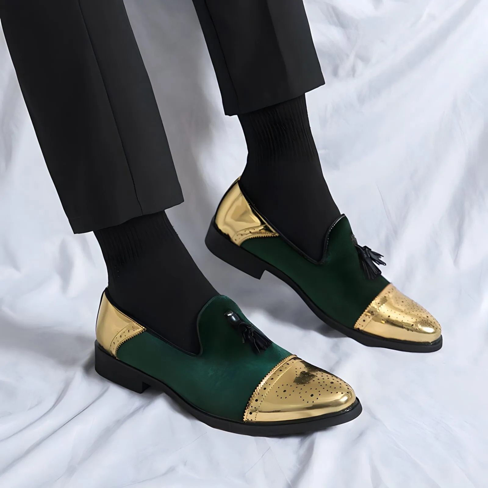 The Andreas Suede Gold Toe Tassel Loafers - Multiple Colors