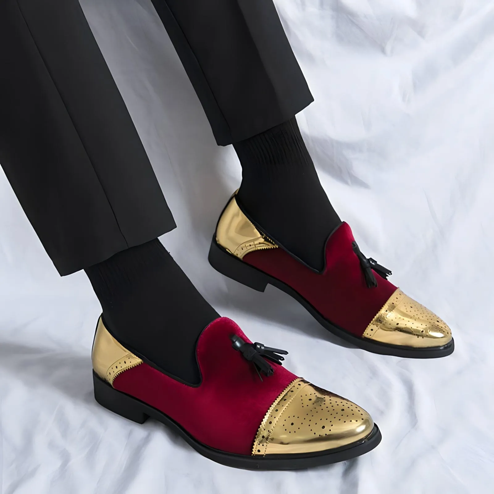 The Andreas Suede Gold Toe Tassel Loafers - Multiple Colors