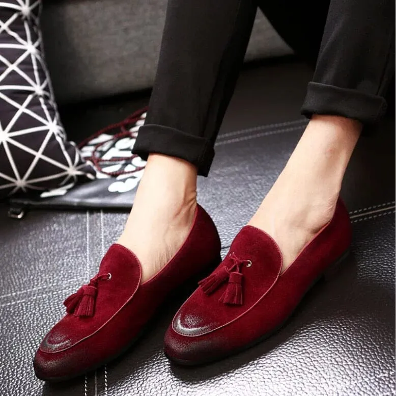 The Torino Suede Tassel Penny Loafers - Multiple Colors