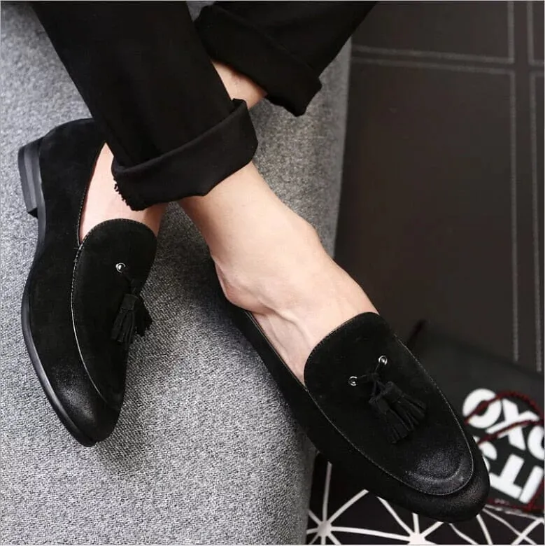 The Torino Suede Tassel Penny Loafers - Multiple Colors