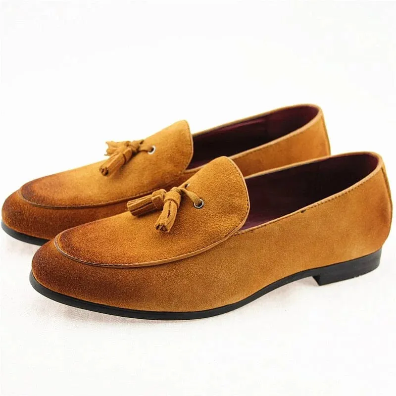 The Torino Suede Tassel Penny Loafers - Multiple Colors