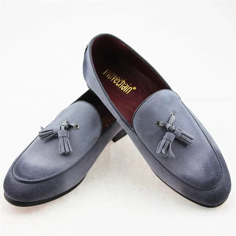 The Torino Suede Tassel Penny Loafers - Multiple Colors