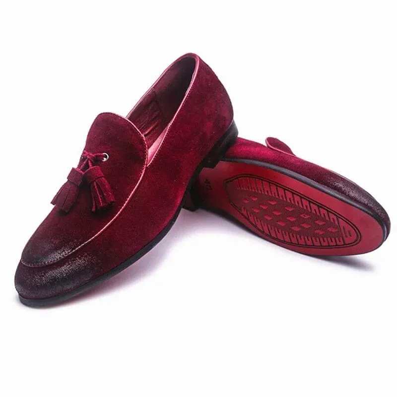 The Torino Suede Tassel Penny Loafers - Multiple Colors