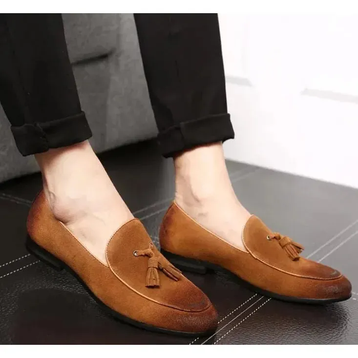 The Torino Suede Tassel Penny Loafers - Multiple Colors