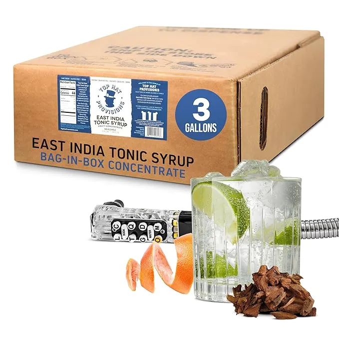 Top Hat Original Spicy Ginger Beer Syrup BIB - 3 gallon Bag in Box Soda Syrup BIB for Commercial Soda Gun