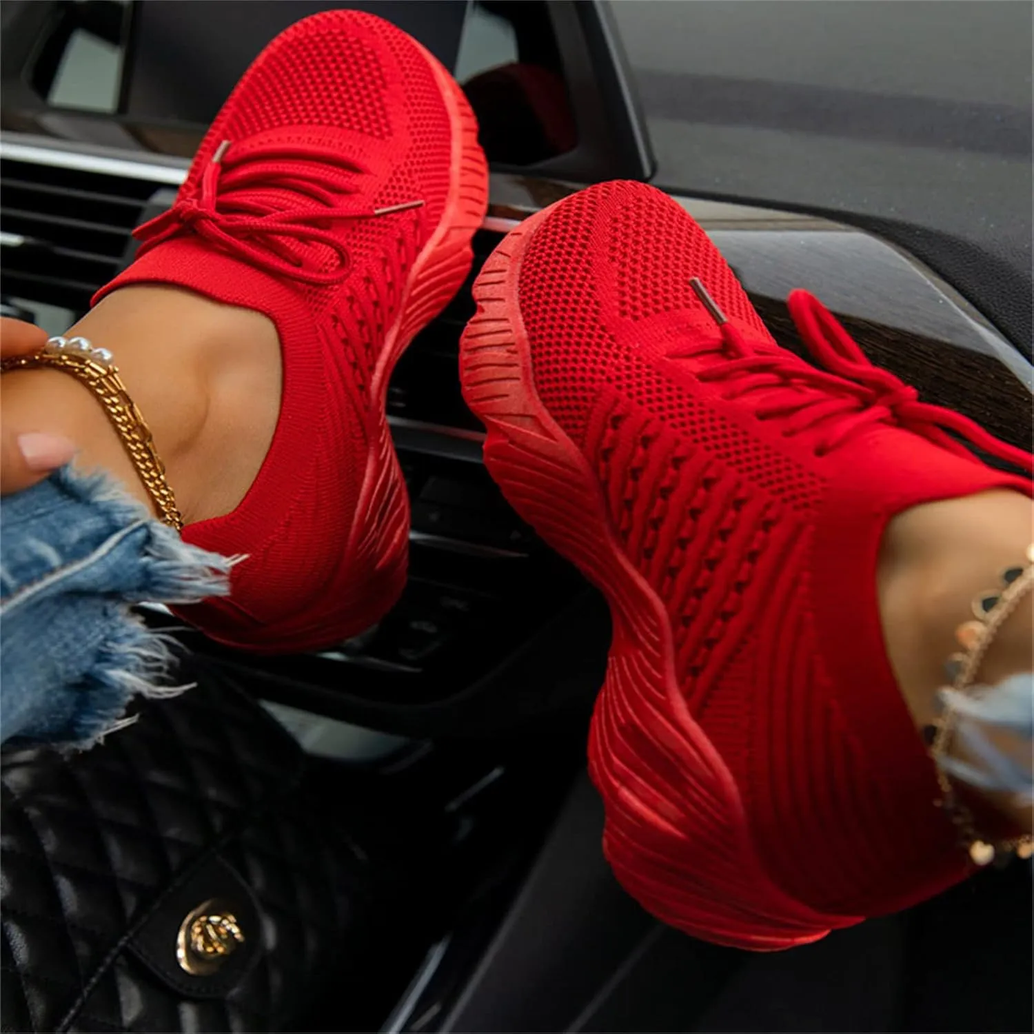 Walking Shoes Women Arch Support Slip On Sneakers Comfort Light Weight Casual Athletic Gym Tennis Running Sneakers